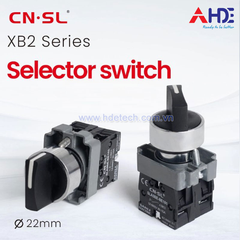 công tắc chọn tay cầm ngắn 22mm