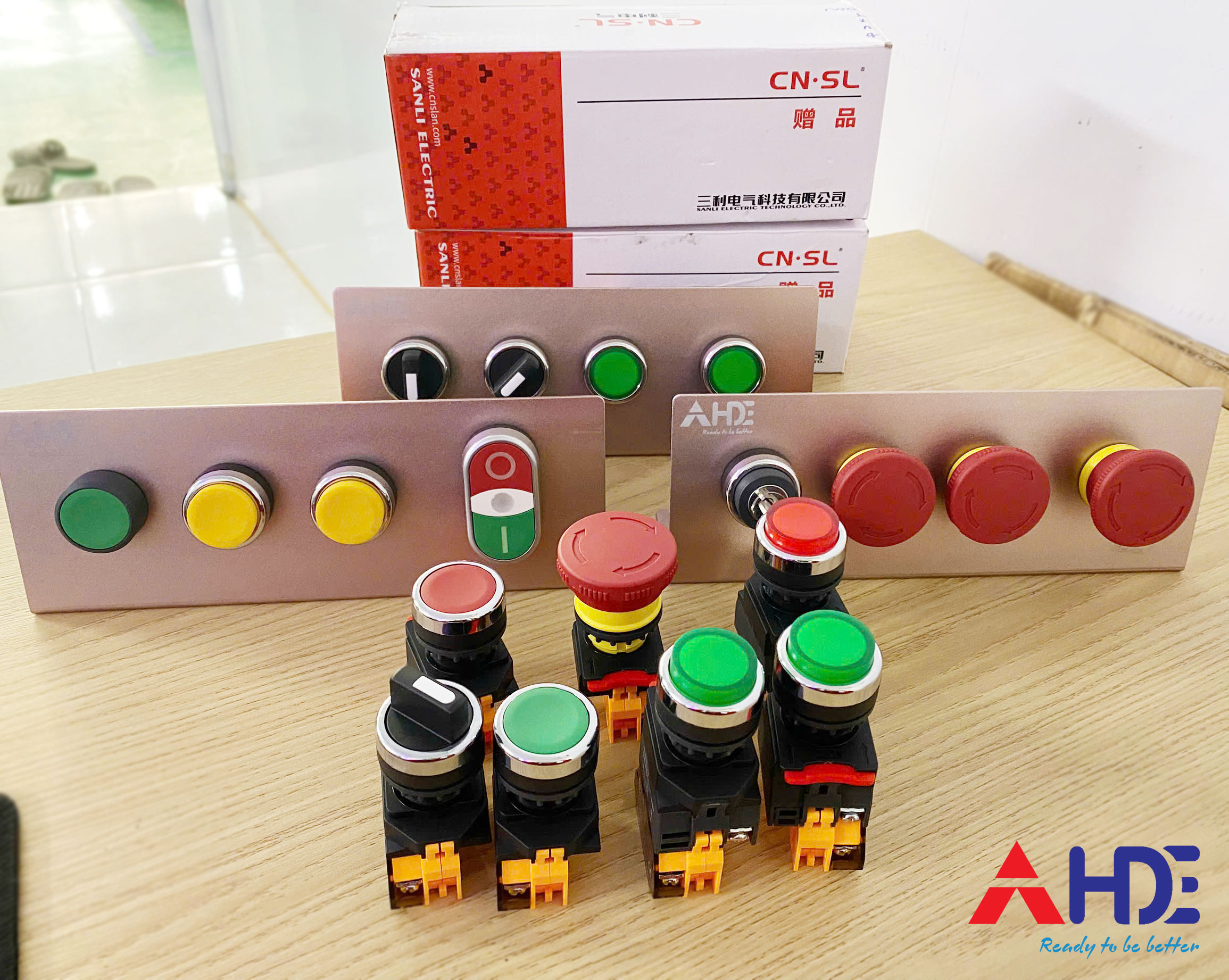 Hình ảnh thực tế nút ấn Sanli tại HDE